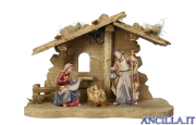 Presepio Mahlknecht Capanna Sacra Famiglia Tirolo - 5 pezzi