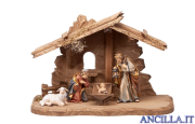 Presepio Rainell Capanna Tirolo per Sacra Famiglia - 6 pezzi