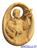 Rilievo di San Francesco in legno d'ulivo