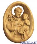 Rilievo di Sant'Antonio in legno d'ulivo