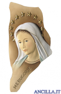 Rilievo Madonna di Medjugorje con stellario