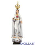 Sacro Cuore di Maria dei pellegrini con corona in metallo e cristalli