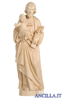 San Giuseppe con Bambino modello 2 legno naturale