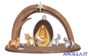 Set Presepio Ambiente Design con Capanna Stella - 8 pezzi legno oro e argento
