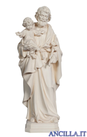 San Giuseppe con Bambino modello 1 legno naturale