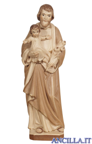 San Giuseppe con Bambino modello 2 brunito 3 colori