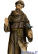 San Francesco d'Assisi con lupo e cerbiatto pasta di legno
