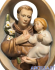 Sant'Antonio con Gesù Bambino mezzobusto