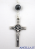 Undicina in ematite con croce e medaglia di San Benedetto