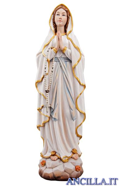 Rosario legno Madonna di Lourdes 5 mm palissandro