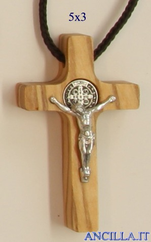 Croce di S. Benedetto in ulivo con base - La Via Maestra