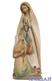 Madonna di Lourdes con Bernadette acquerello