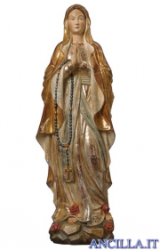 Madonna di Lourdes modello 1 anticata oro e argento