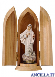 Madonna di Medjugorje con chiesa olio modello 1