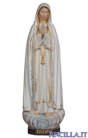 Madonna di Fatima Capelinha rifinitura antica con oro zecchino