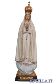 Madonna di Fatima Capelinha con corona dipinta a olio