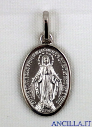 Medaglia miracolosa argento rodiato