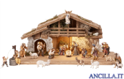 Presepio Rainell Capanna Alpina con illuminazione - 25 pezzi