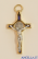 Croce-medaglia di San Benedetto ottone bagno oro (Formato 4x2 cm )