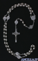 Corona del Rosario perla cerata con pater, croce e crocera San Benedetto