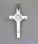 Croce-medaglia di San Benedetto argento 925°/°° rodiato lucido