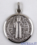 Medaglia di San Benedetto argento rodiato