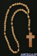 Corona del Rosario legno ovale su corda