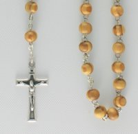 Corona del Rosario grani in legno d'ulivo