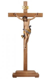 Crocifisso Leonardo con base d'appoggio