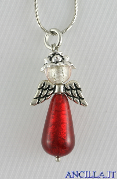 Findout – Collana Donna In Argento 925 Con Ciondolo Ali D'Angelo E Diamante, Regalo In Scatola