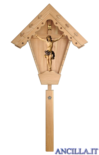 Palais Du Rosaire Crocifisso In Legno Con Cristo Argento 20 Cm - Crocifisso Legno - Culto Cristiano In Legno