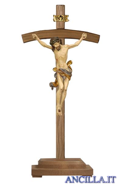 Crocifisso Da Parete Achibang In Rame Anticato 25 Cm - Con Gesù, Per Benedizione E Arredo Sacro